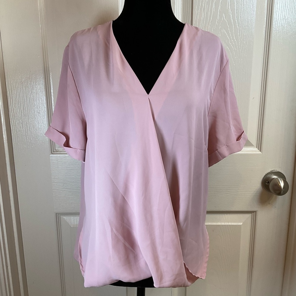 JAPANA pink faux wrap dress top